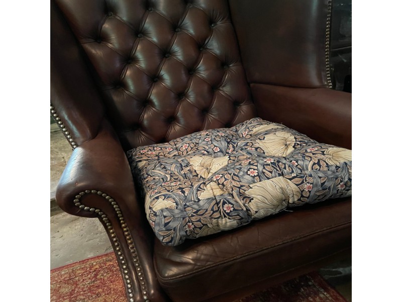 William Morris Pimpernel Blue Armchair Booster Cushions